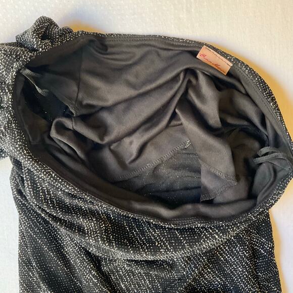 Fashion Magazine Women Cocktail Dress size XS One Sleeve KneeLength Sequin Black - Picture 7 of 10